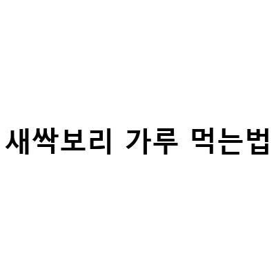 새싹보리의 효능과 먹는 방법, 그리고 가장 쉬운 재배 방법