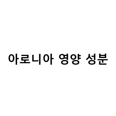 아로니아의 효능과 영양성분, 주의사항, 그리고 보관 방법